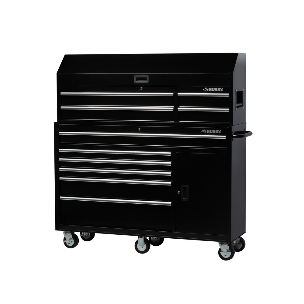 Husky 61 In W 10 Drawer 1 Door Combination Tool Chest And Rolling