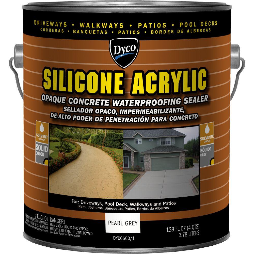 Dyco Silicone Acrylic 1 gal. 6560 Pearl Grey Exterior Opaque Concrete
