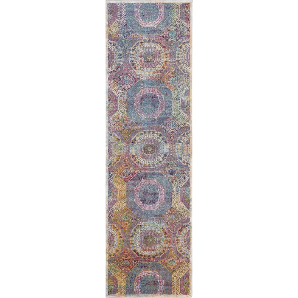 Nourison Global Vintage Multicolor 2 ft. x 6 ft. LowPile Hallway