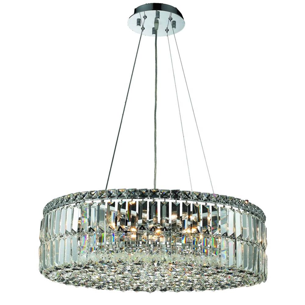 Elegant Lighting 12Light Chrome Chandelier with Clear Crystal
