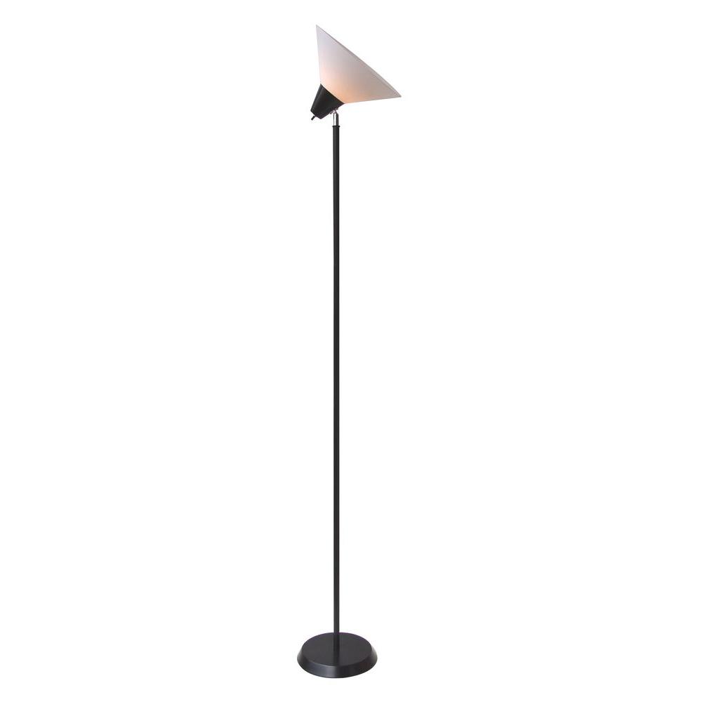 Hampton Bay 71 5 In Black Swivel Floor Lamp With Cfl Bulb Af36699bk Black Swivel Floor Lamp With Cfl Bulb