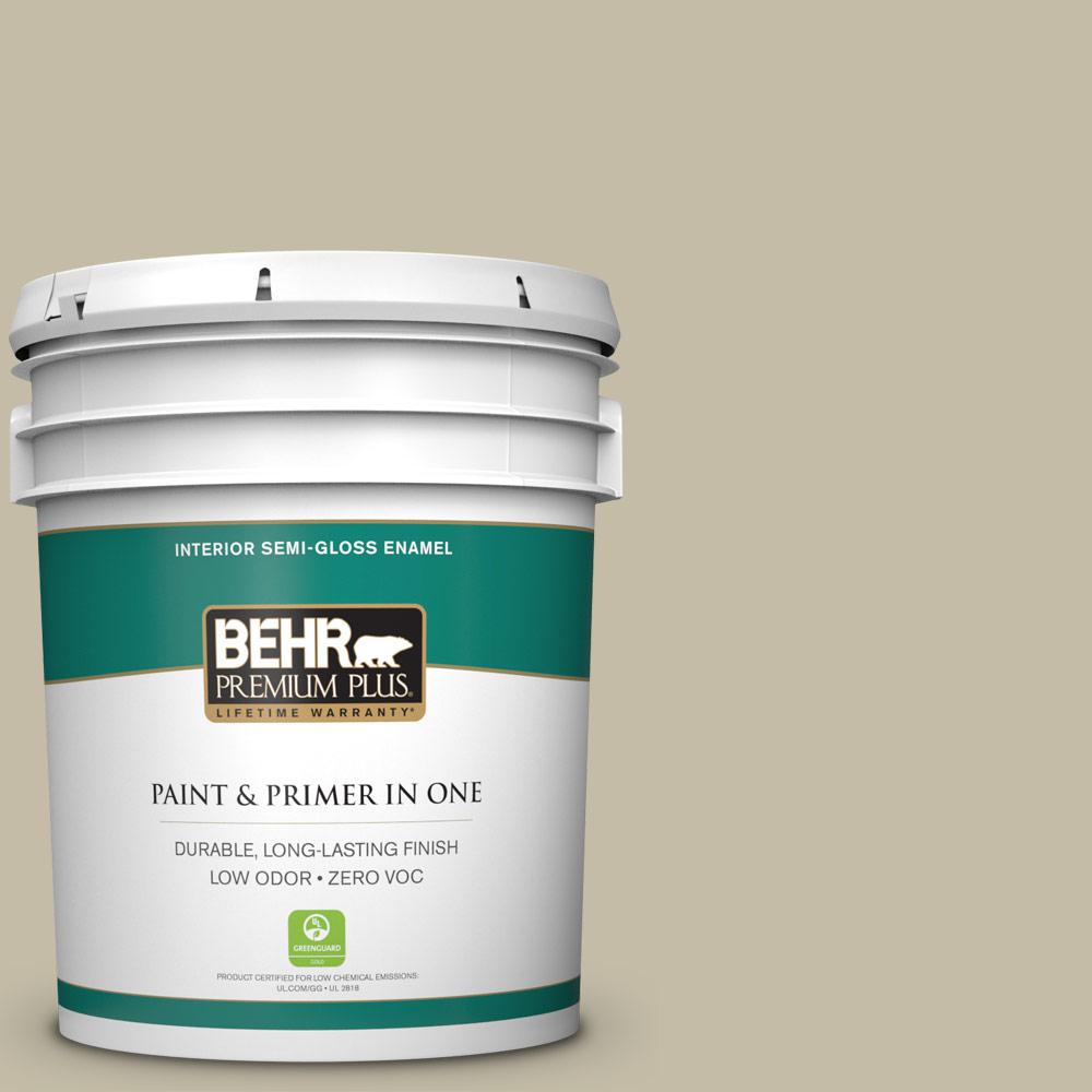 BEHR Premium Plus 5 gal. #PPU8-18 Celery Powder Zero VOC Semi ...