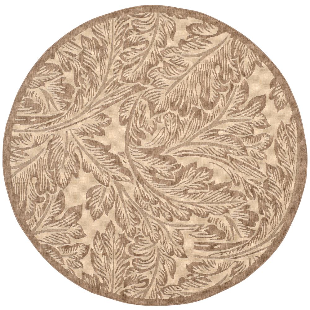 Safavieh Courtyard Natural/Brown 7 ft. x 7 ft. Square Indoor/Outdoor