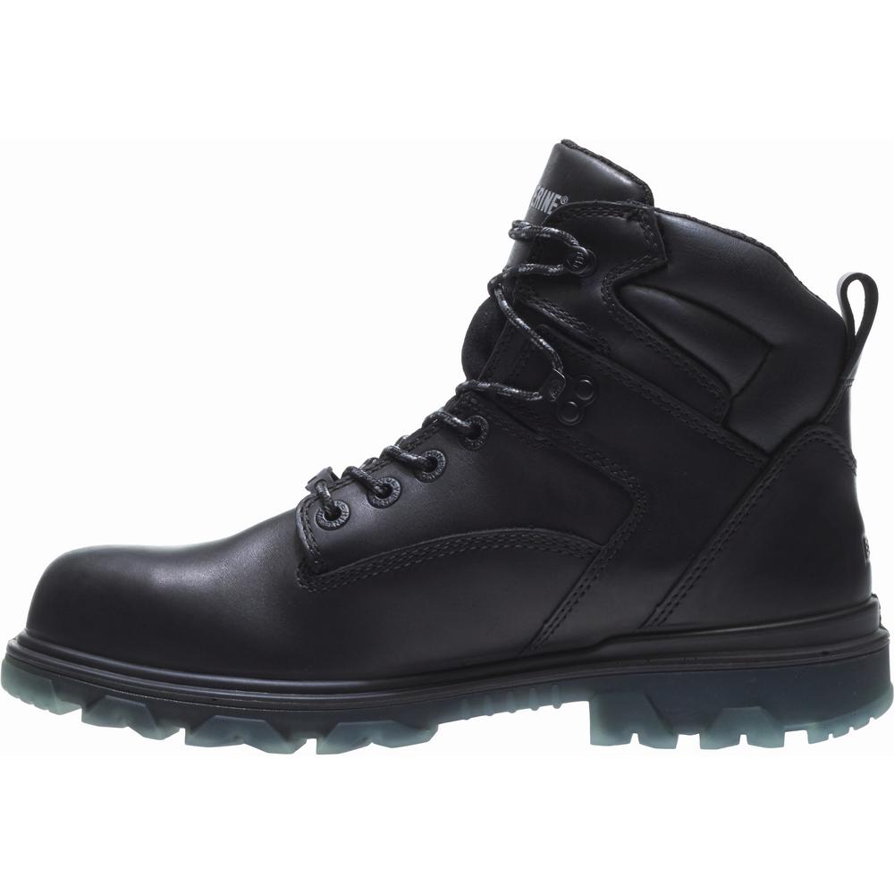 men's black leather work boots
