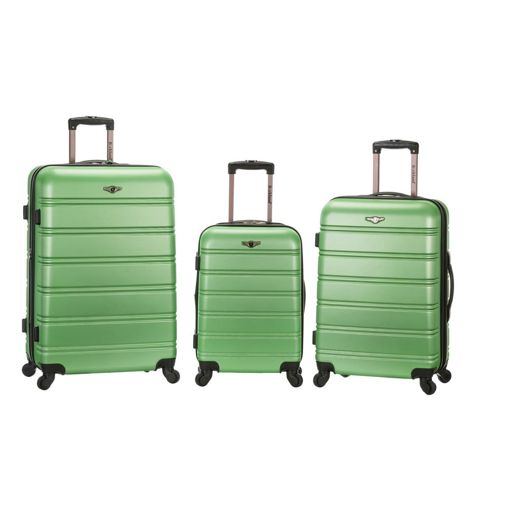 green spinner luggage