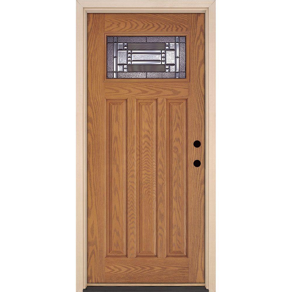 Feather River Doors 37.5 in. x 81.625 in. Preston Patina Craftsman Lite