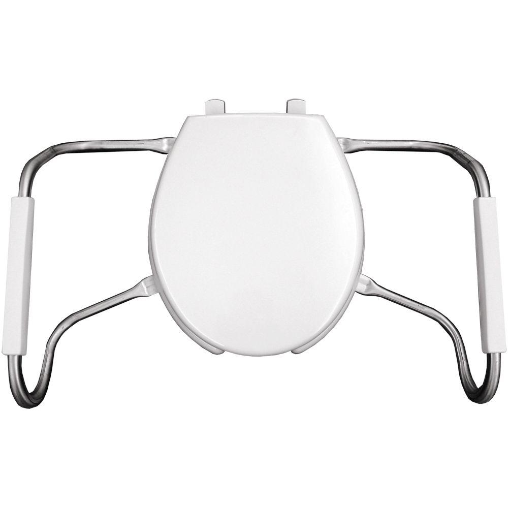 BEMIS Medic-Aid STA-TITE Round Open Front Toilet Seat in White-MA2050T ...