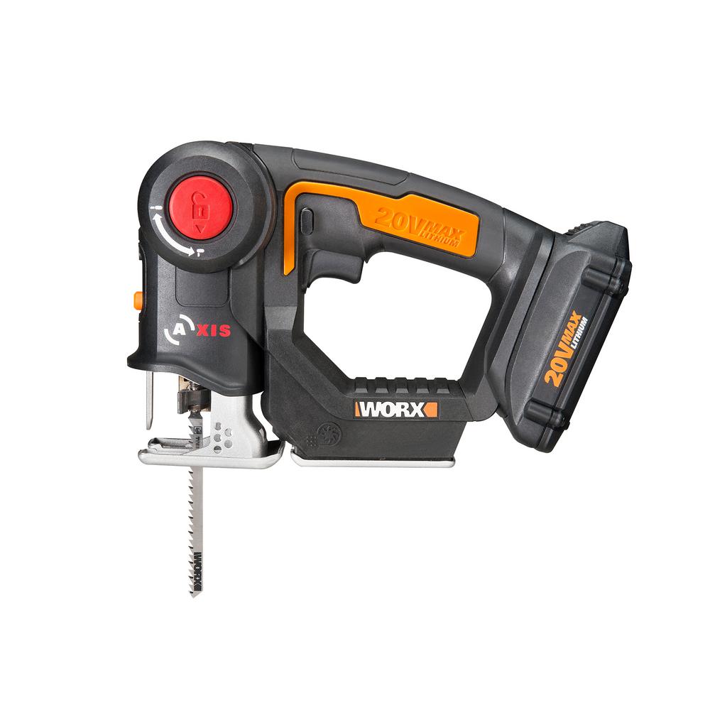 POWER SHARE AXIS 20-Volt Lithium-Ion Convertible Jigsaw and Reciprocating Saw in One