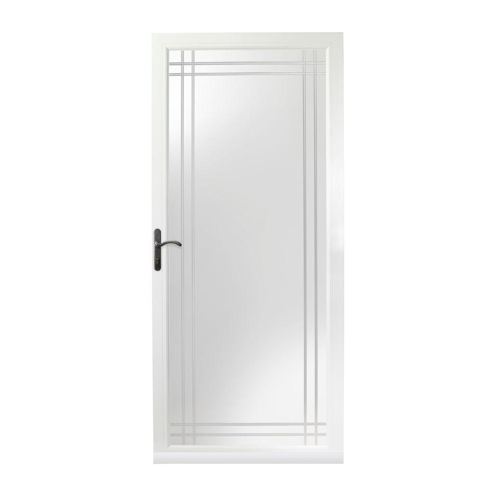 Andersen 36 In X 80 3000 Series White Left Hand Fullview Etched Glass Storm Door With Oil Rubbed Bronze Hardware 3vgoezl36wh The Home Depot - Andersen Storm Door Glass Retainer Andersen 36 In X 80 3000 Series White Left Hand Fullview Etched Glass Storm Door With Oil Rubbed Bronze Hardware 3vgoezl36wh The Home Depot - Andersen Storm Door Glass Retainer