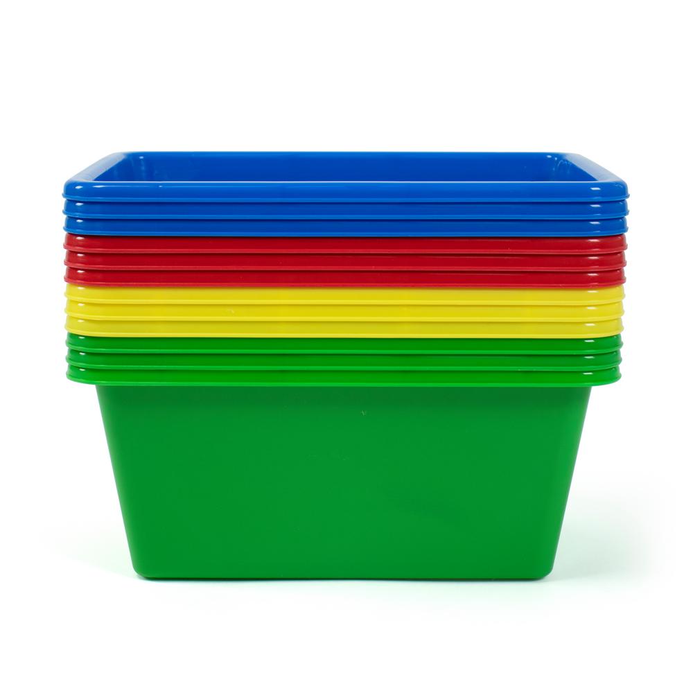 colorful storage bins with lids