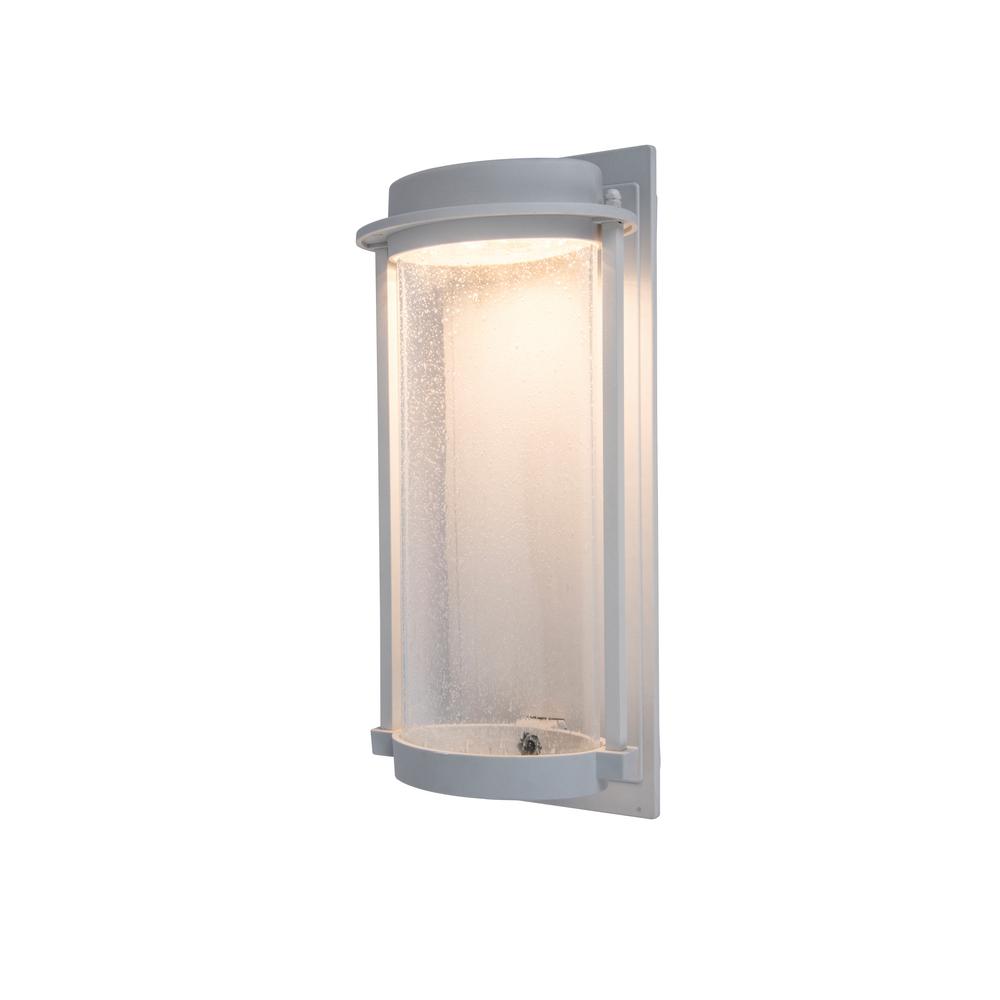LUTEC Coastal San Diego White Outdoor Integrated LED Bulkhead Wall