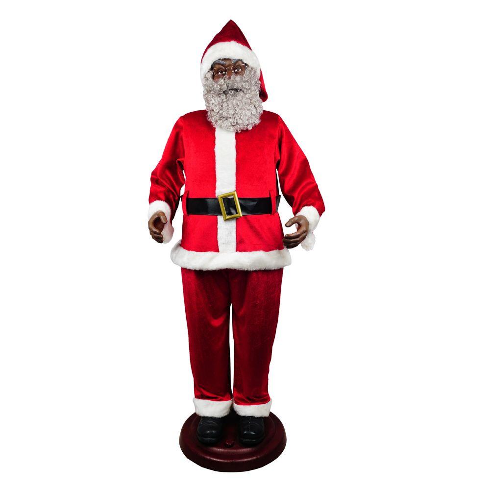 Home Accents Holiday 72 in. Animated Ethnic Santa-6230 