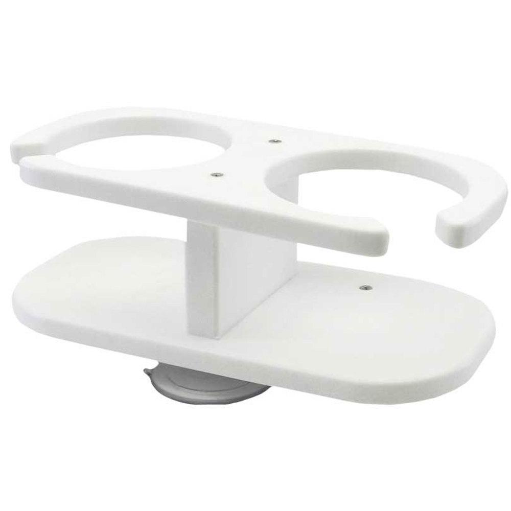 White Taco P03-132W 2-Rod Poly Bungee Rod Holder Rack