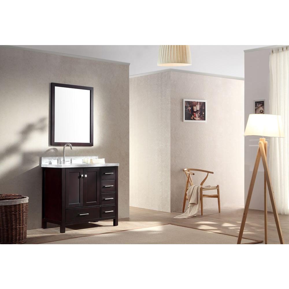 Ariel Cambridge 37 In W X 22 In D Bath Vanity In Espresso With