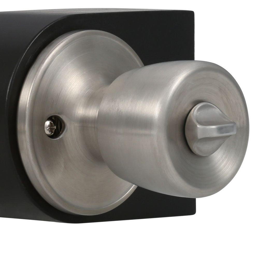 Keyed Entry Door Knob Stainless Steel Temporary Garage Privacy Bedroom
