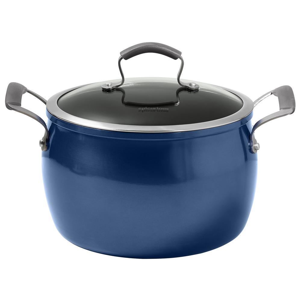 Epicurious 8 Qt. Dutch Oven with Meat Rack NonStick Aluminum Heavy