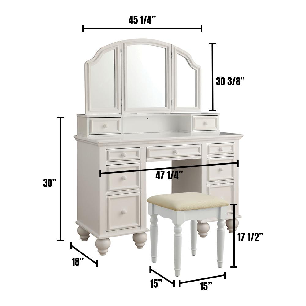 Makeup Vanities   Bedroom Furniture   The Home Depot