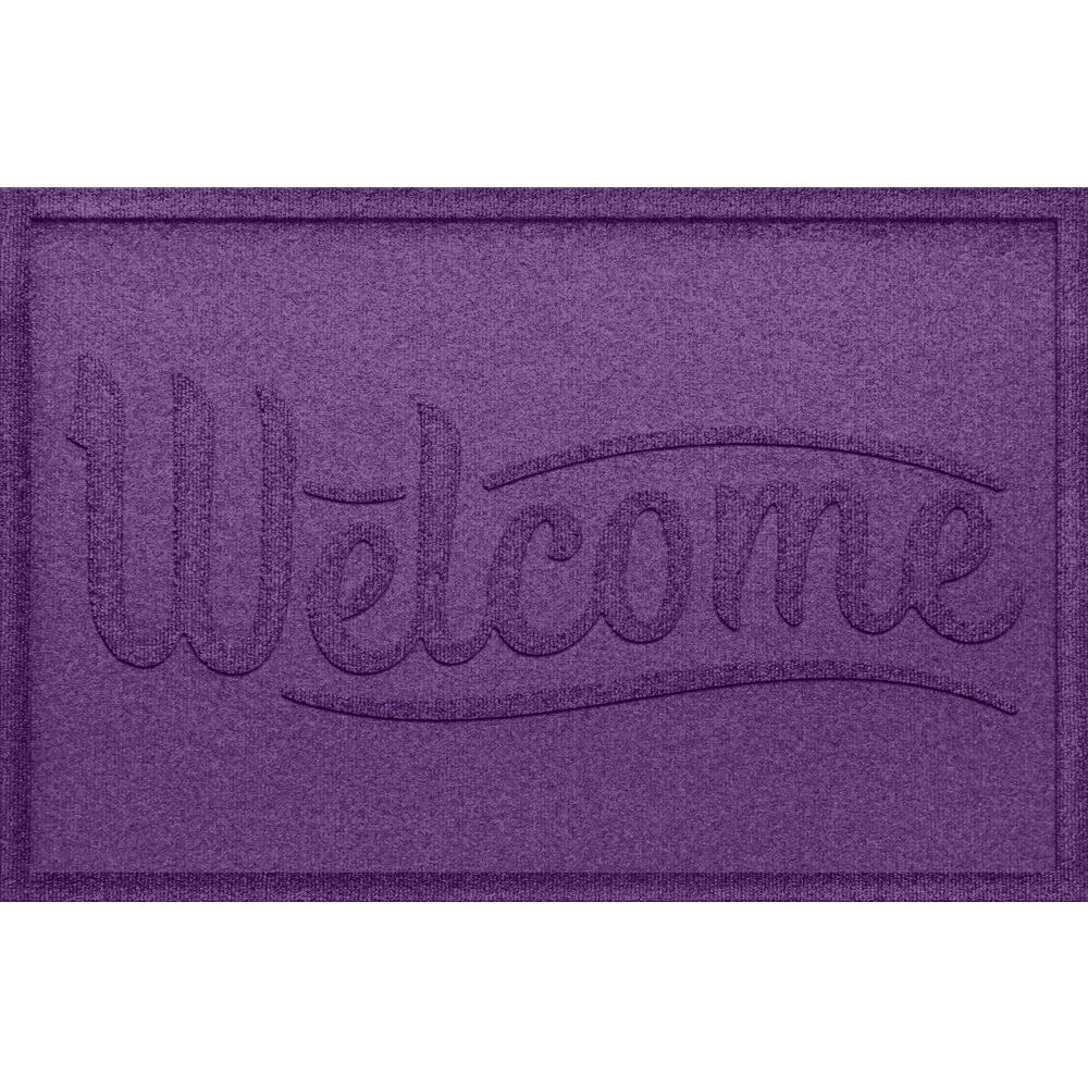 RubberCal Purple English Lavender 18 in. x 30 in. Flower Doormat10