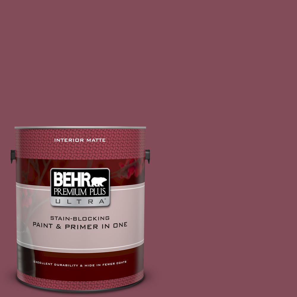 Behr Premium Plus Ultra 1 Gal Ppu1 15 So Merlot Matte Interior Ppu1 15 So Merlot Matte Interior Paint