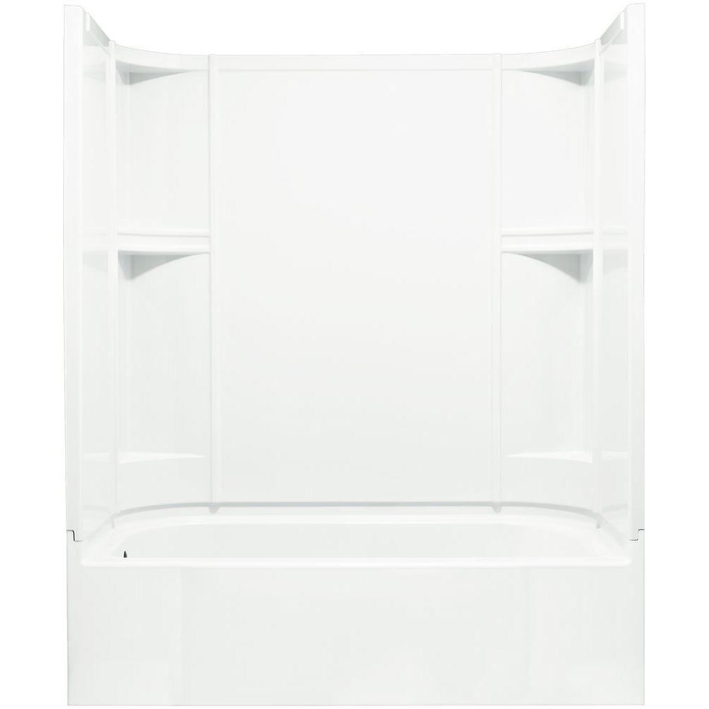 STERLING Accord 30 in. x 60 in. x 72 in. Bath and Shower Kit in White-71240110-0 - The Home Depot