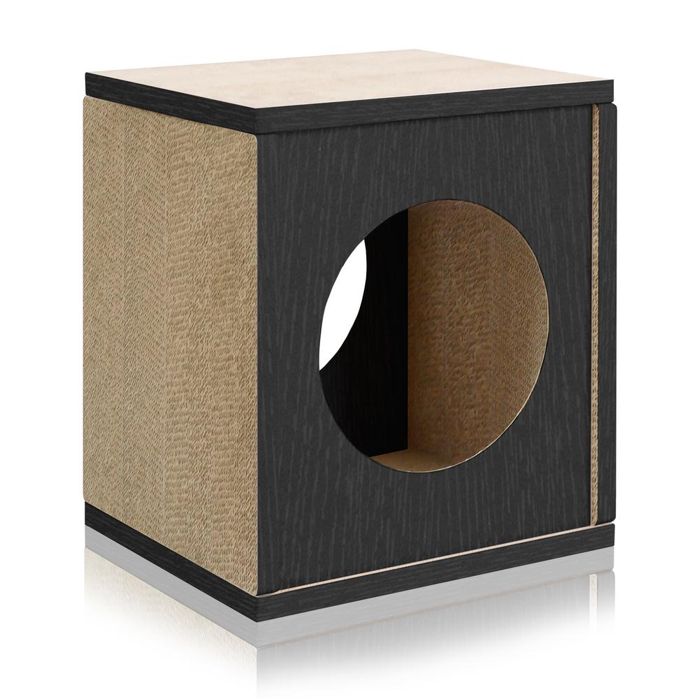 Way Basics Eco Zboard Black Cat Scratcher Cube Post And House Eco Zboard Black Cat Scratcher Cube Post And House
