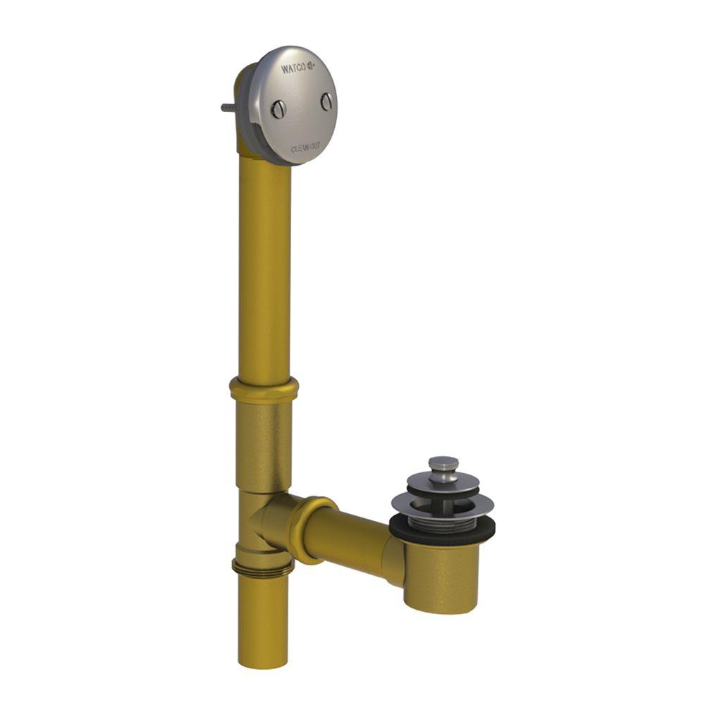 Watco 551 Series 24 In Tubular Brass Bath Waste With Lift And Turn Tubular Brass Bath Waste With Lift And Turn Bathtub Stopper