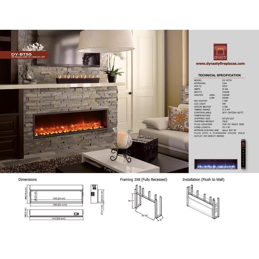 Dynasty Fireplaces 55 In Built Led Electric Fireplace Black Matt Finish Dy Bt55 The Home Depot - Dynasty 55 In Built Electric Fireplace Dy Bt55 Dynasty Fireplaces 55 In Built Led Electric Fireplace Black Matt Finish Dy Bt55 The Home Depot - Dynasty 55 In Built Electric Fireplace Dy Bt55