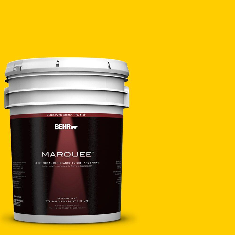 BEHR MARQUEE 5gal. 380B7 Marigold Flat Exterior Paint445305 The Home Depot