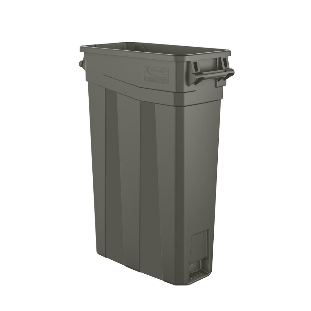 United Solutions 23 Gal. Black Highboy Waste ContainerTI0032 The