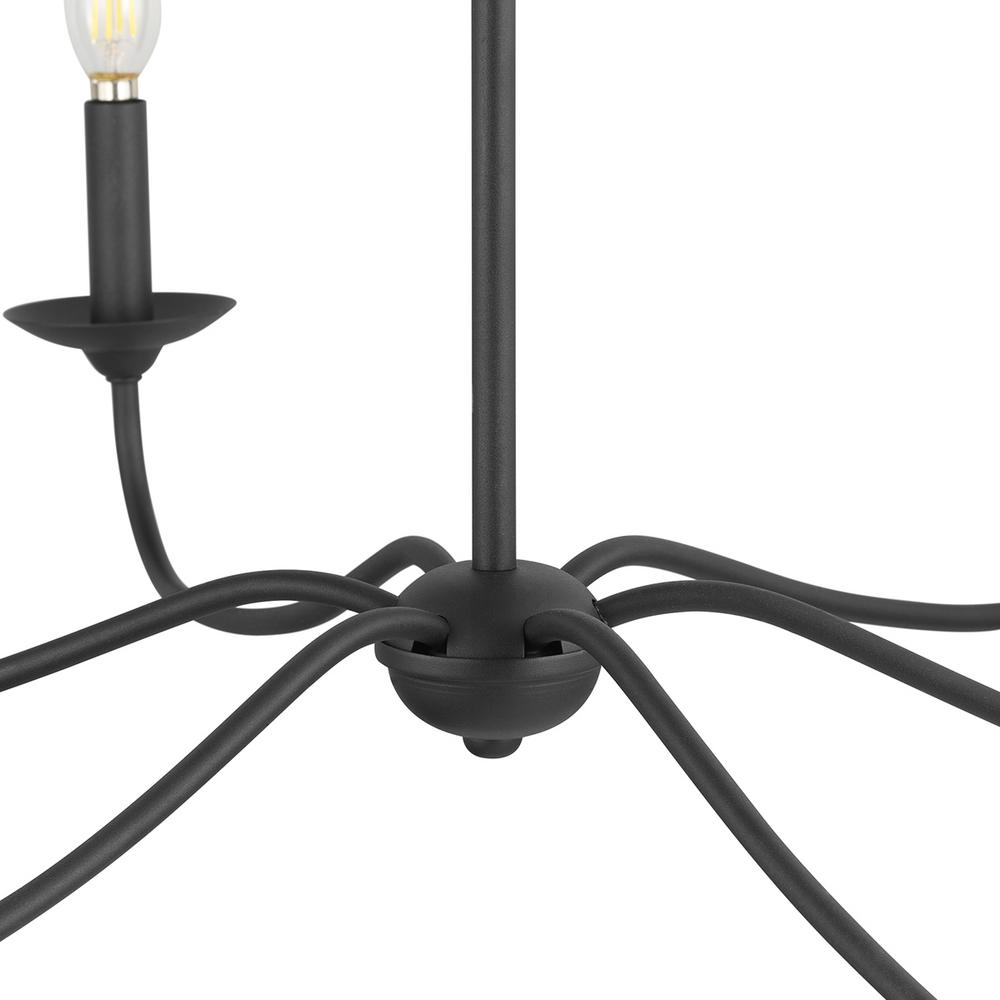Progress Lighting Pacolet 6 Light Textured Black Chandelier
