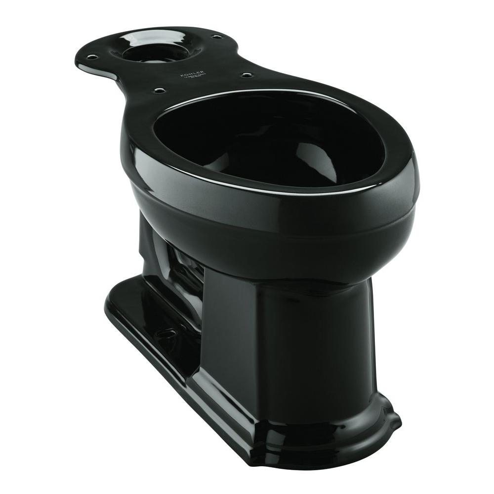 KOHLER Devonshire Comfort Height Elongated Toilet Bowl Only in Black