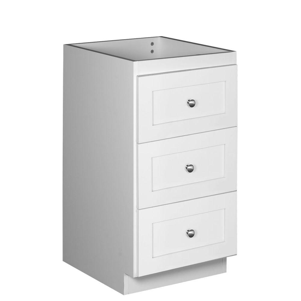Simplicity by Strasser Simplicity Shaker 18 in. W x 21 in. D x 34.5 in. H Vanity Drawer Bank