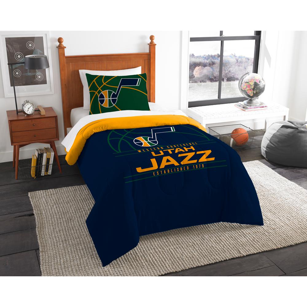 Jazz 2 Piece Multi Color Polyester Reverse Slam Twin Comforter Set Jazz 2 Piece Multi Color Polyester Reverse Slam Twin Comforter Set