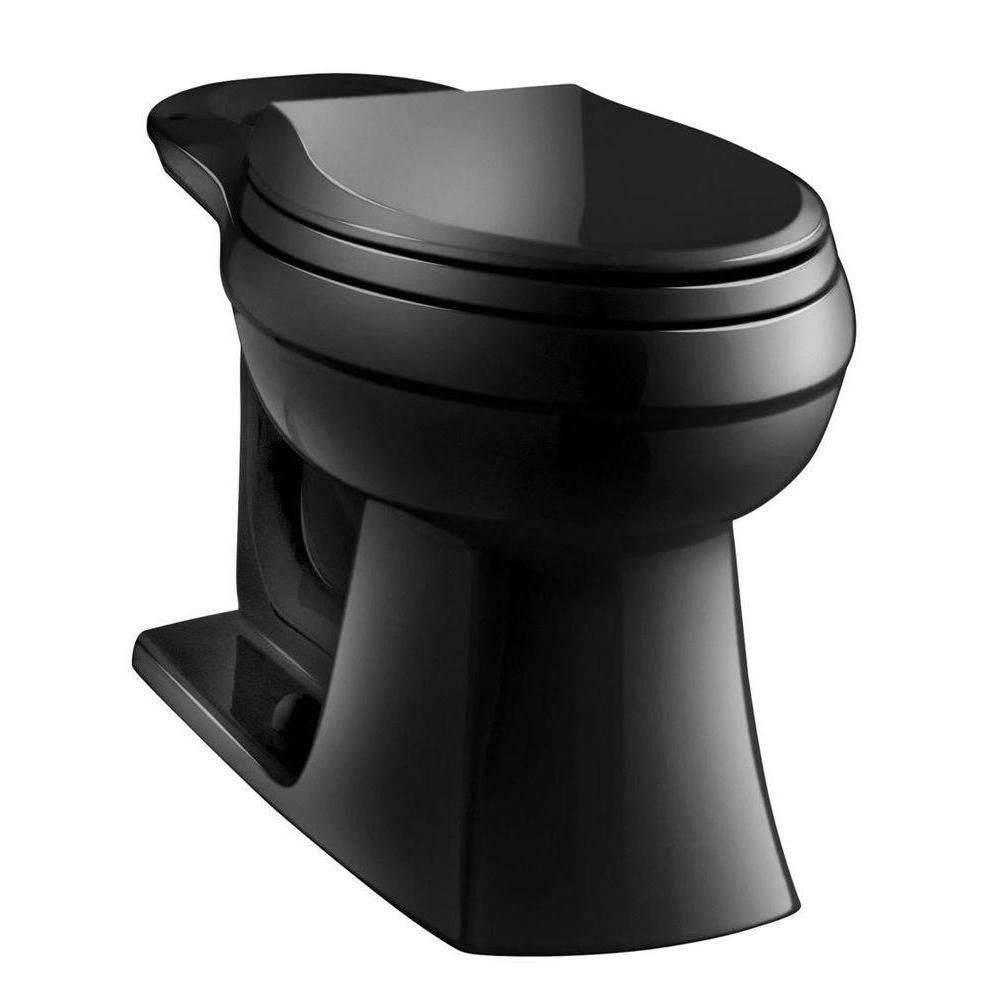KOHLER Kelston Elongated Toilet Bowl Only in Black BlackK43067 The Home Depot
