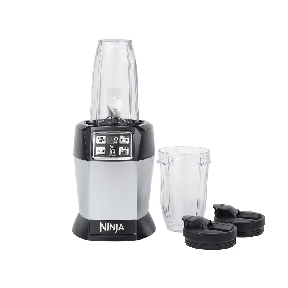 Ninja Nutri Auto Iq 24 Oz 3 Speed Black High Speed Single Serve Blender Bl480d The Home Depot