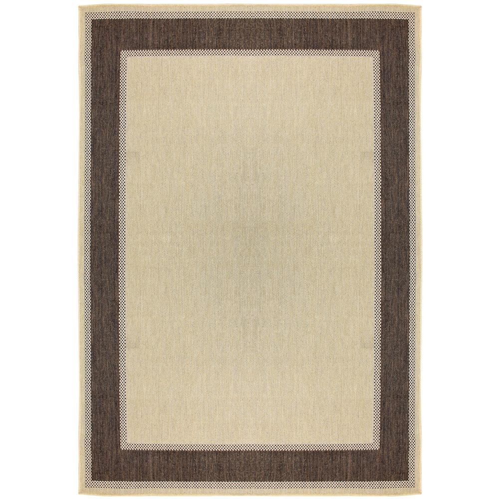 Tan 8 X 11 Solid Grant Outdoor Rugs The Home Depot Border Tan Brown 7 Ft 5 In X 10 8