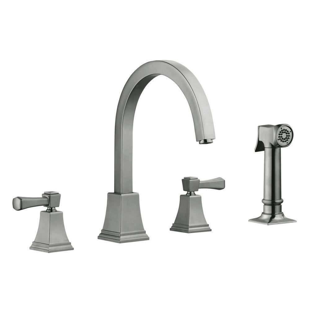 Design House Torino Kitchen Faucet with Side Sprayer in Satin Nickel