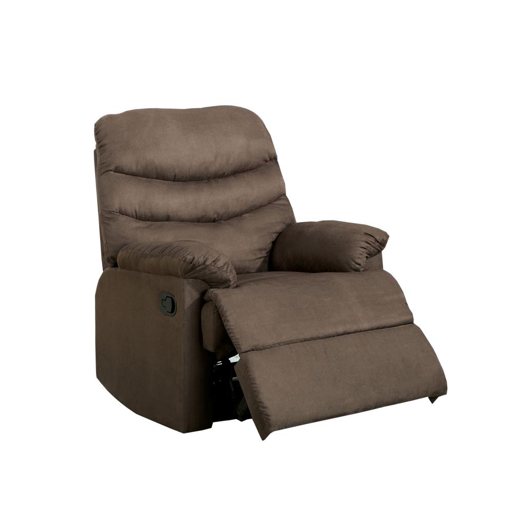 Bardi Light Brown Microfiber Recliner Chair