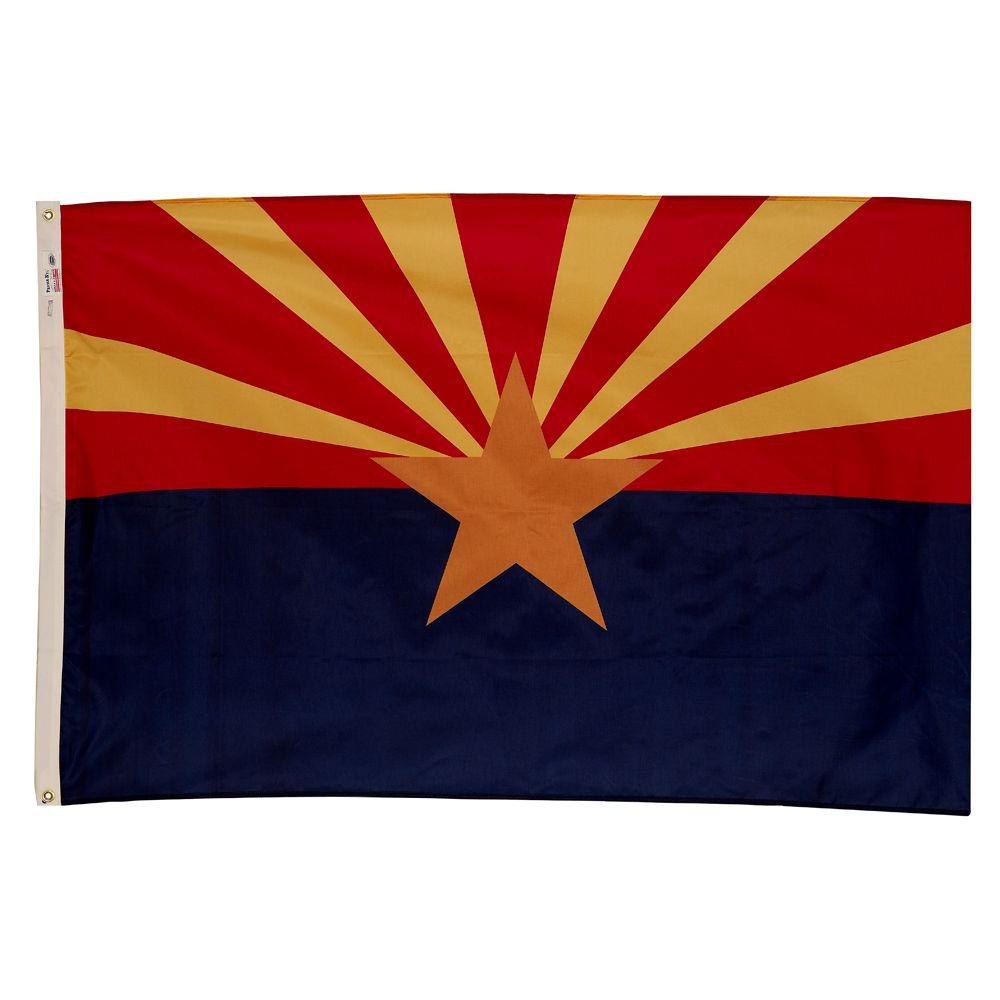 Valley Forge Flag 3 ft. x 5 ft. Nylon Arizona State Flag-AZ3 - The Home ...