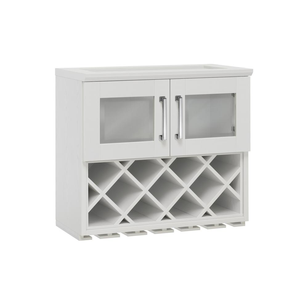 Newage Products Home Bar White Wall Wine Rack Cabinet 60000 The