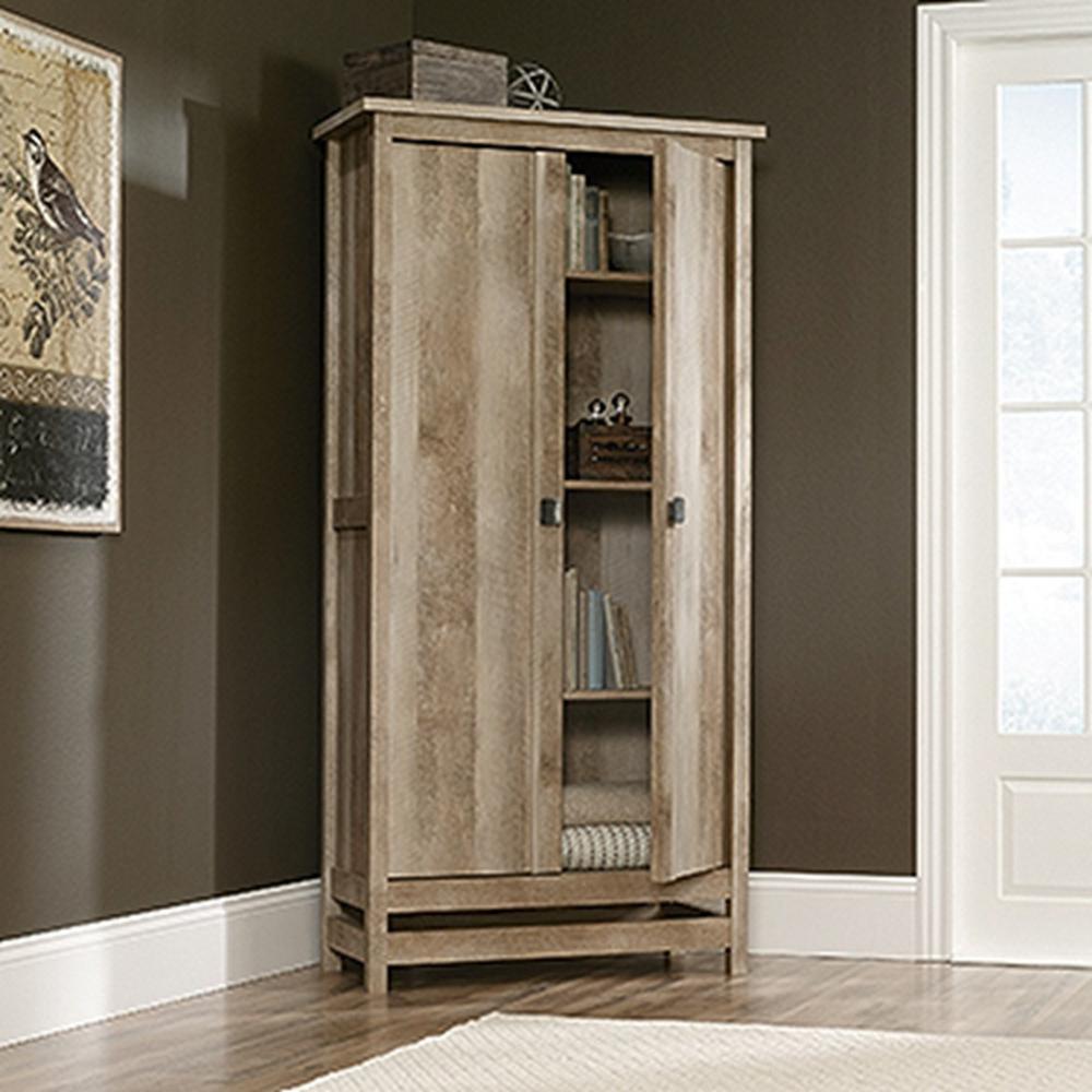 South Shore Hopedale Rustic Oak 2-Door Narrow Storage Cabinet-10317 ...