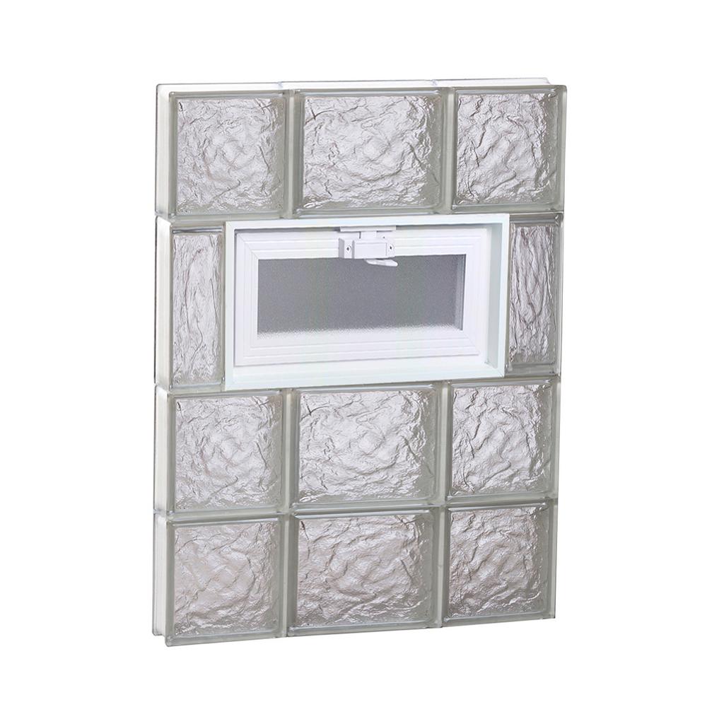 Clearly Secure 19.25 in. x 25 in. x 3.125 in. Frameless Ice Pattern