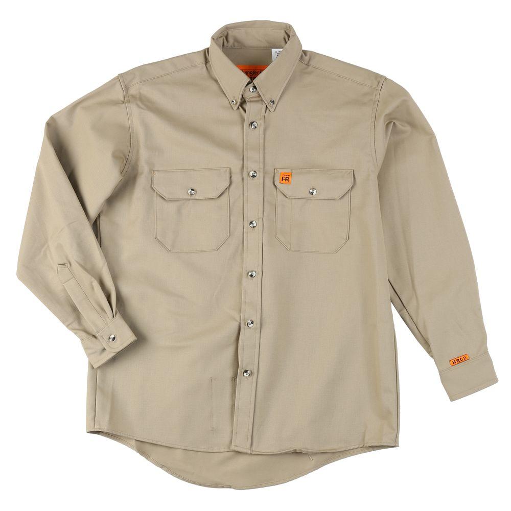 UPC 051071586832 product image for Wrangler Shirts XX-Large Men's Flame Resistant Twill Work Shirt FR3W5KH | upcitemdb.com