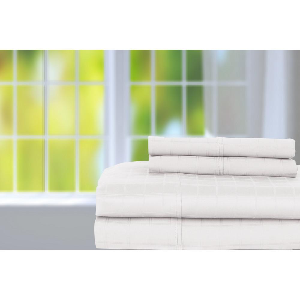 DEVONSHIRE COLLECTION OF NOTTINGHAM 4-Piece White Solid 400 Thread Count Cotton King Sheet Set was $179.99 now $71.99 (60.0% off)