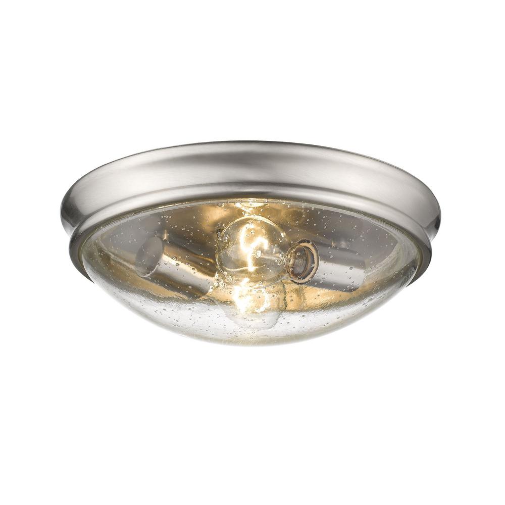 Millennium Lighting 12 In W 2 Light Brushed Nickel Ceiling