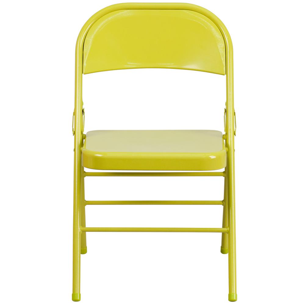 Flash Furniture Twisted Citron Metal Folding Chair (4-Pack)-CGA-RB ...