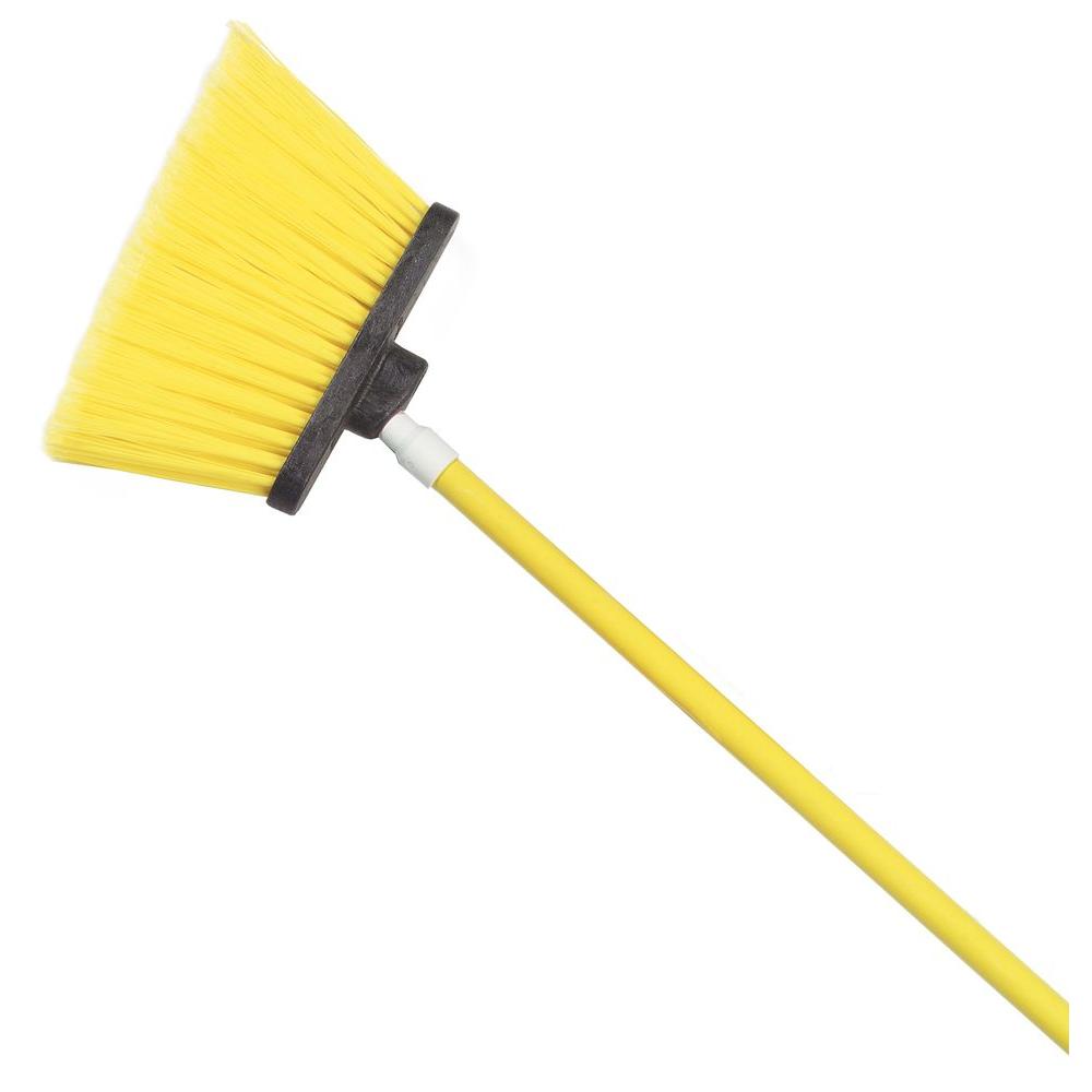 Carlisle Sparta Spectrum 56 in. DuoSweep Angle Broom with Flagged Bristle in Yellow (Case of 12