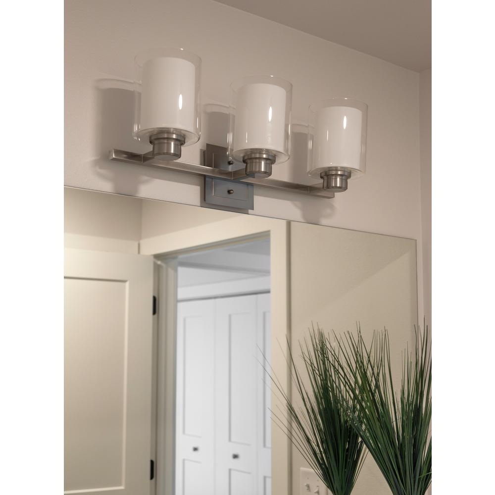 Design House Oslo 3 Light Brushed Nickel Vanity Light 556159 The Home Depot