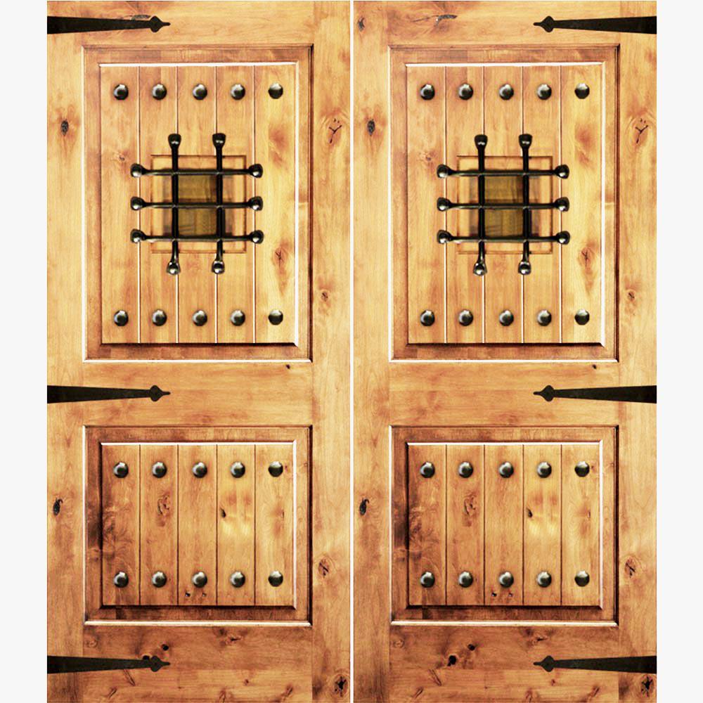 Krosswood Doors 64 In X 80 In Mediterranean Knotty Alder Square