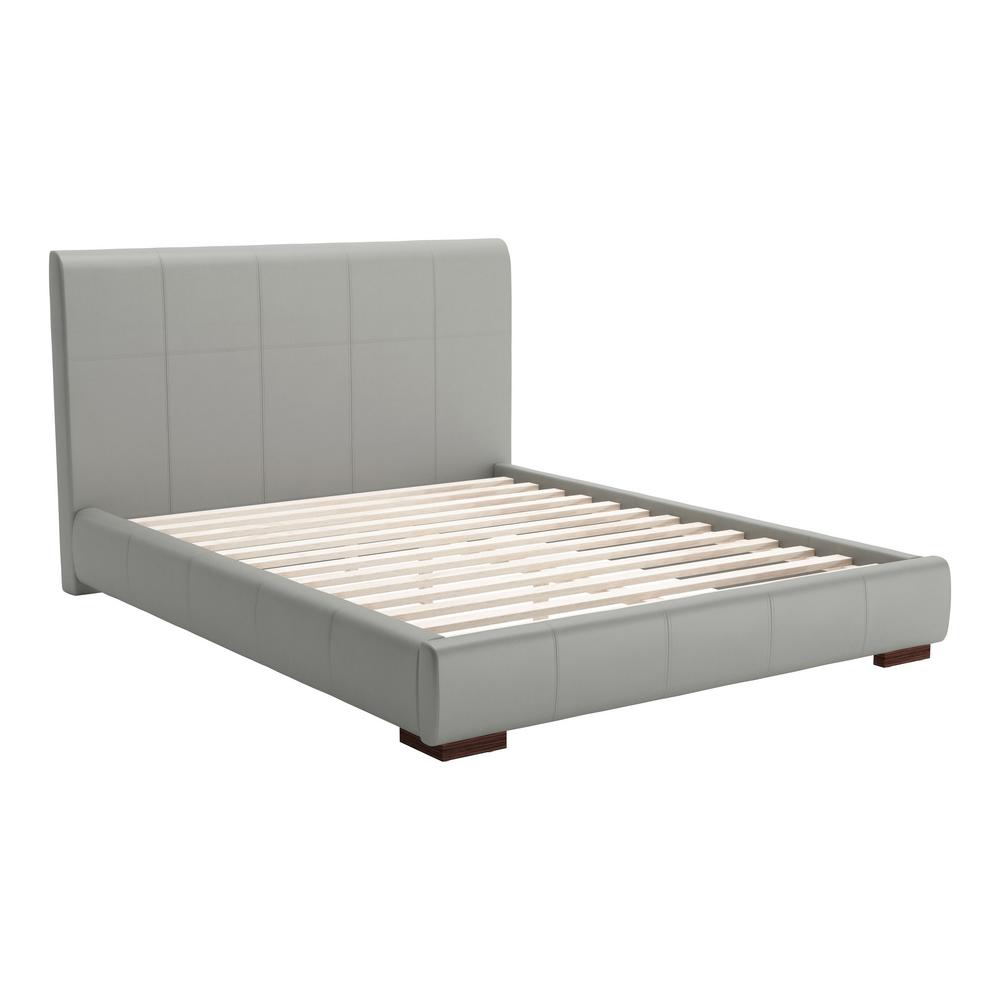 Zuo Amelie Gray Queen Bed 800202 The Home Depot Zuo Amelie Gray Queen Bed
